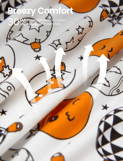 Christmas / Halloween Pajama 2-piece Bamboo Pajamas Set With Childlike Print for Baby / Toddler( Snug-Fitting) Orange