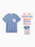 Daddy and Me Family Matching Blue Short-sleeve Tee or Colorful Stripe Camisole Dress Multi-color