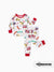 Bamboo Baby/Toddler 2-Piece Childlike Animal Print Snug-Fitting Pajamas Set Red