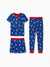 Toddler / Kids Christmas / Halloween PJS for Boys 3-Piece Bamboo Pajama Set 2-in-1 Look for 4 Seasons (Snug-Fitting) Deep Blue