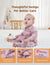 Baby Boy/Girl Plant Print Zip-up Snug-Fitting Wool Pajamas Pink