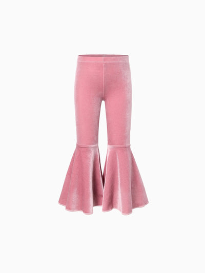 Toddler Girl Avant-garde Horn Edge Sweatpants Mauve Pink