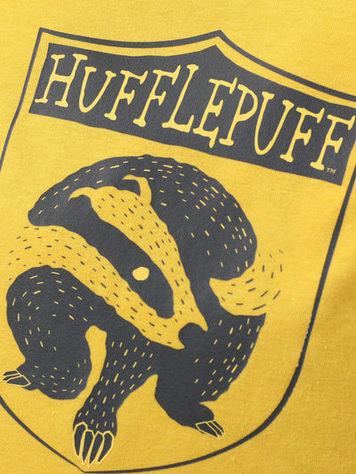 Harry Potter 1pc Baby Boy/girl College Badge Pattern Romper Yellow