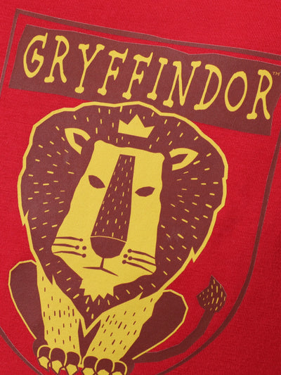 Harry Potter 1pc Baby Boy/girl College Badge Pattern Romper Red