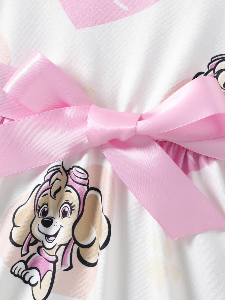 Paw Patrol Outfits - Toddler Girl Skye Pink Dress with Heart and Character Print Pink
