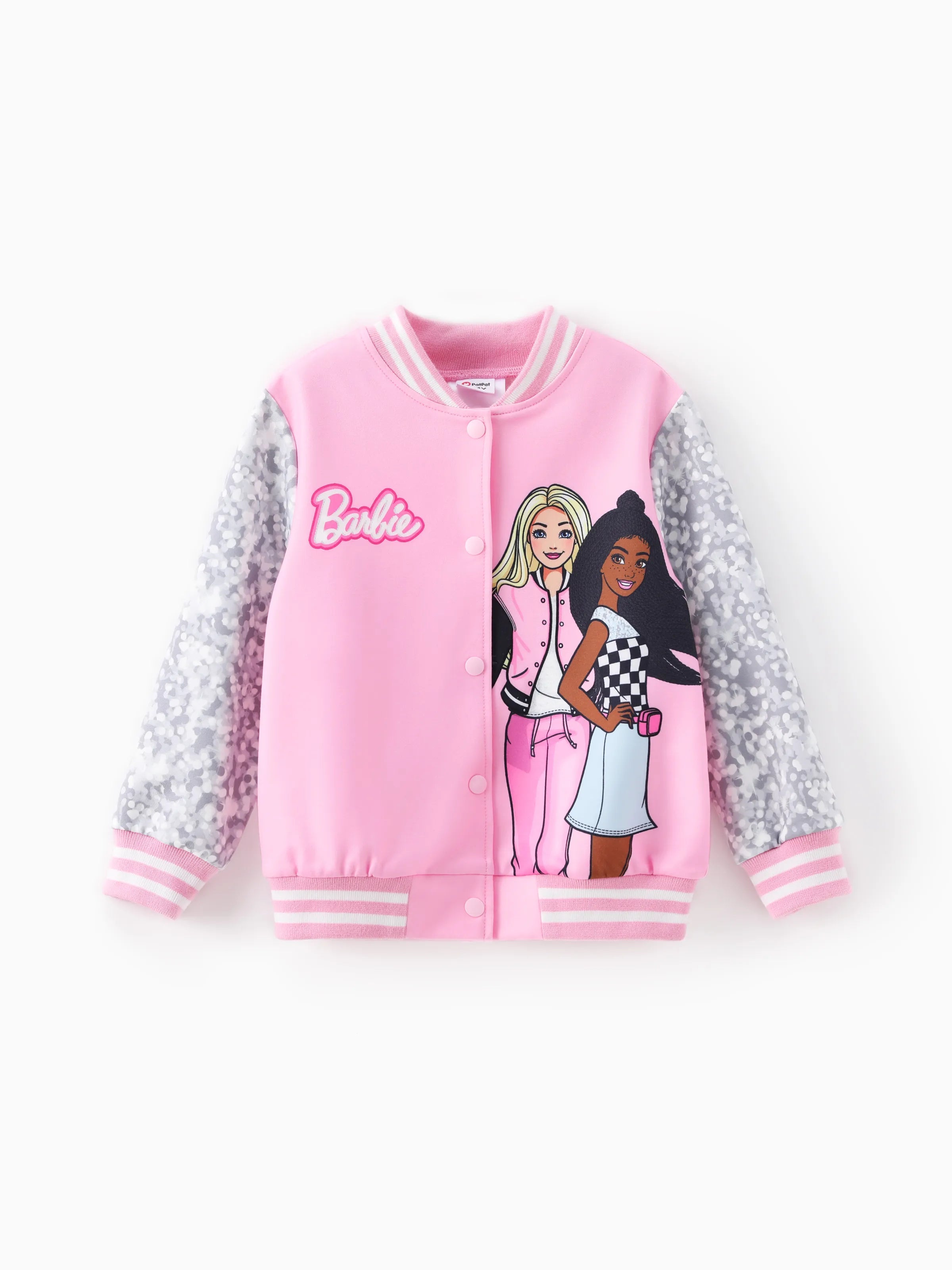 Cute Spring Outfits for Girls The pink version of the Barbie Outfit Toddler/Kid Girl Naia Letter Print Colorblock Lightweight Bomber Jacket