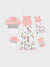 Family Matching Pink Sleeveless Splicing Floral Print Midi Dresses and Colorblock Short-sleeve Polo Shirts Sets Pink
