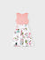 Toddler/Kid Girl Pink Sleeveless Splicing Floral Print Midi Dresses Pink