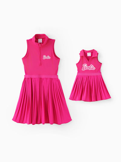 Barbie Mommy and me 1pc Polo Sporty Sleeveless Dress Hot Pink