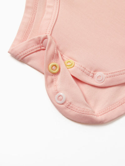 Baby Boy/Girl 4-Piece Modal Solid Color Rompers Set Pink