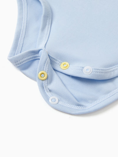 Baby Boy/Girl 3-Pack Lyocell Solid Color Romper Blue