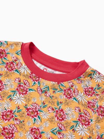 Christmas / Halloween Pajama 2-Piece Upgraded Thick Bamboo Pajama Set With Childlike Print for Toddler / Kids Girl (Snug-Fitting) Orange