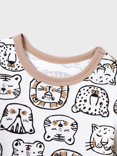 Christmas / Halloween Pajama 2-piece Bamboo Pajamas Set With Childlike Print for Baby / Toddler( Snug-Fitting) Khaki