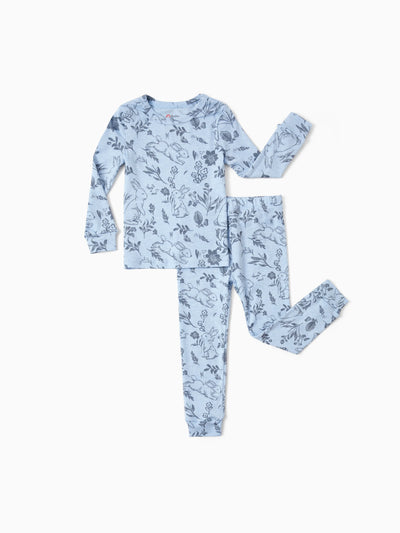 Toddler / Kids 2-piece Pajamas With Animal Print ( Snug-Fitting ) Blue