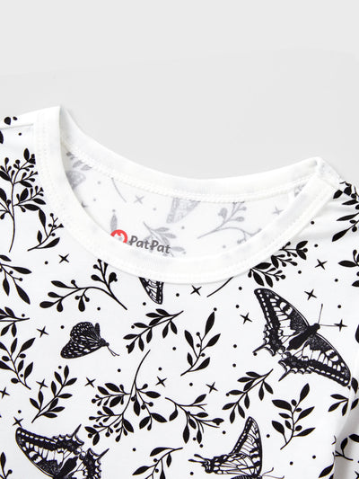 Christmas / Halloween Pajama 2-piece Bamboo Pajamas Set With Childlike Print for Baby / Toddler( Snug-Fitting) White