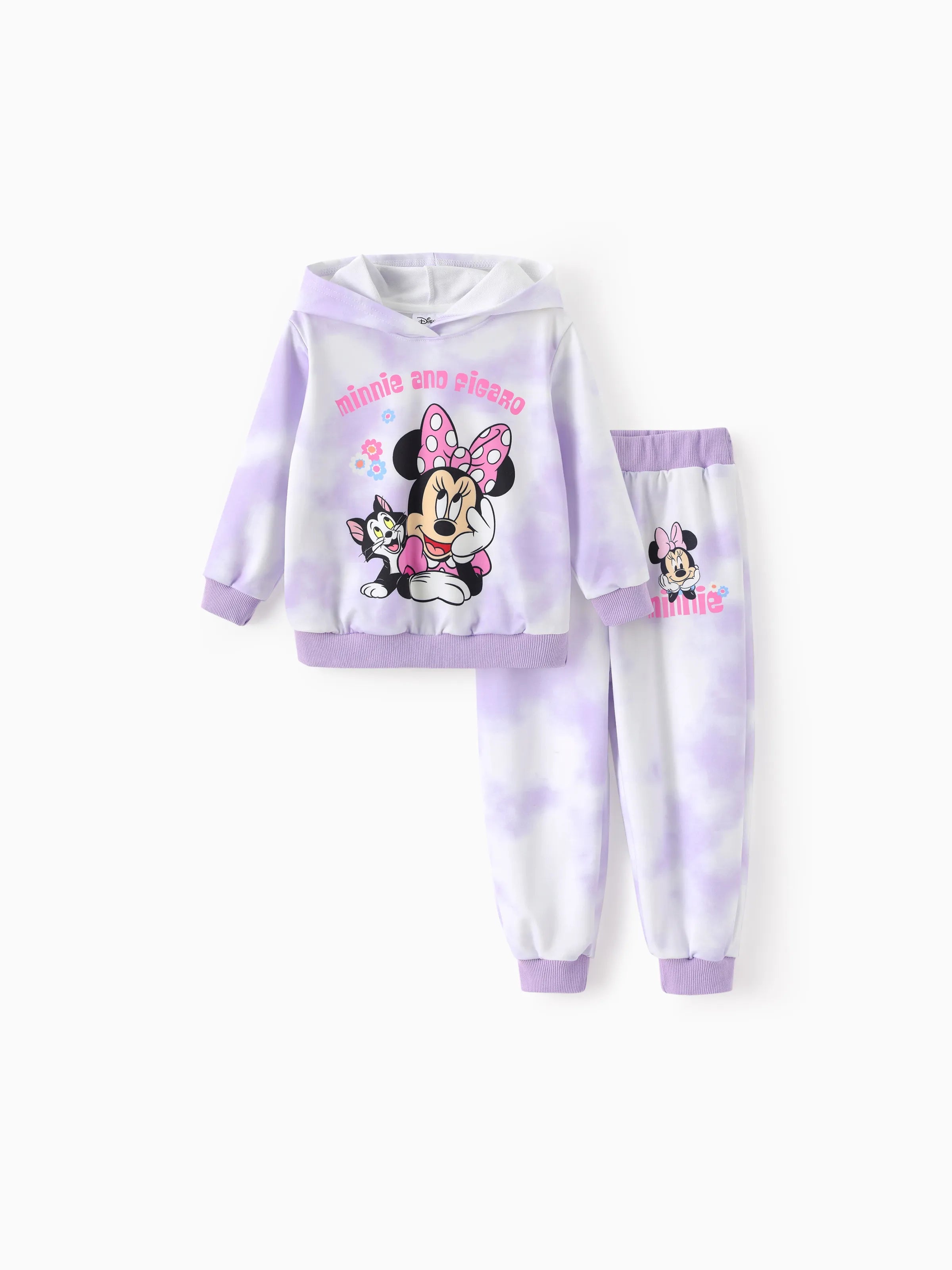 Cute Spring Outfits for Girls The Disney Mickey and Friends Toddler/Kid Girl Mickey Mouse Tie-Dye Hoodie Sweatshirt and Sweatpants Set in Purple brings tie-dye