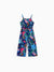 Toddler/Kid Girl Floral Print Sleeveless Cami Jumpsuit Deep Blue