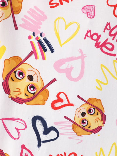 PAW Patrol Toddler Boy Skye 3-Piece Bamboo Pajama Set 2-in-1 Look for 4 Seasons (Snug-Fitting) Pink