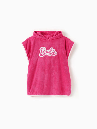 Barbie Toddler/Kid Girl Terry Cloth Hooded Swim Cover-up Hot Pink