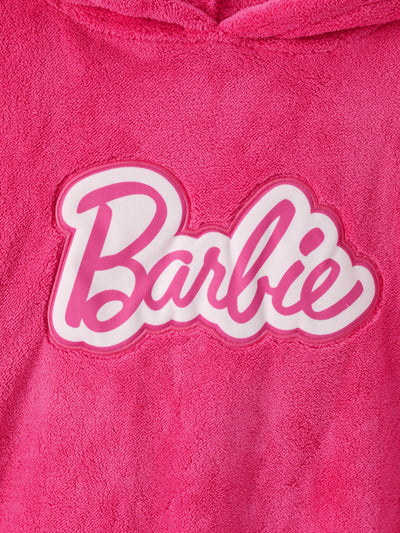 Barbie Toddler/Kid Girl Terry Cloth Hooded Swim Cover-up Hot Pink
