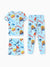 PAW Patrol Toddler Boy Rubble/Marshall 3-Piece Bamboo Pajama Set 2-in-1 Look for 4 Seasons (Snug-Fitting) Blue