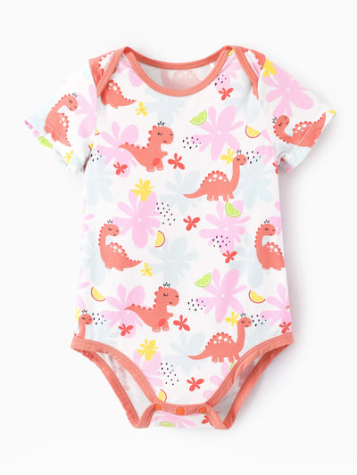 Bamboo Baby Boy/Girl 1pc Allover Print  Bodysuits  incarnadinepink