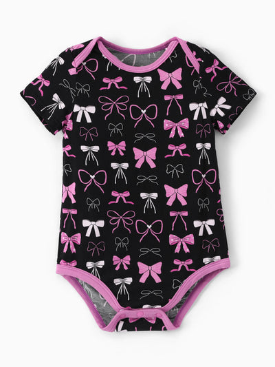 Bamboo Baby Boy/Girl 1pc Allover Print  Bodysuits  Pink purple