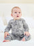 Baby Boy/Girl Plant Print Zip-up Snug-Fitting Wool Pajamas Grey