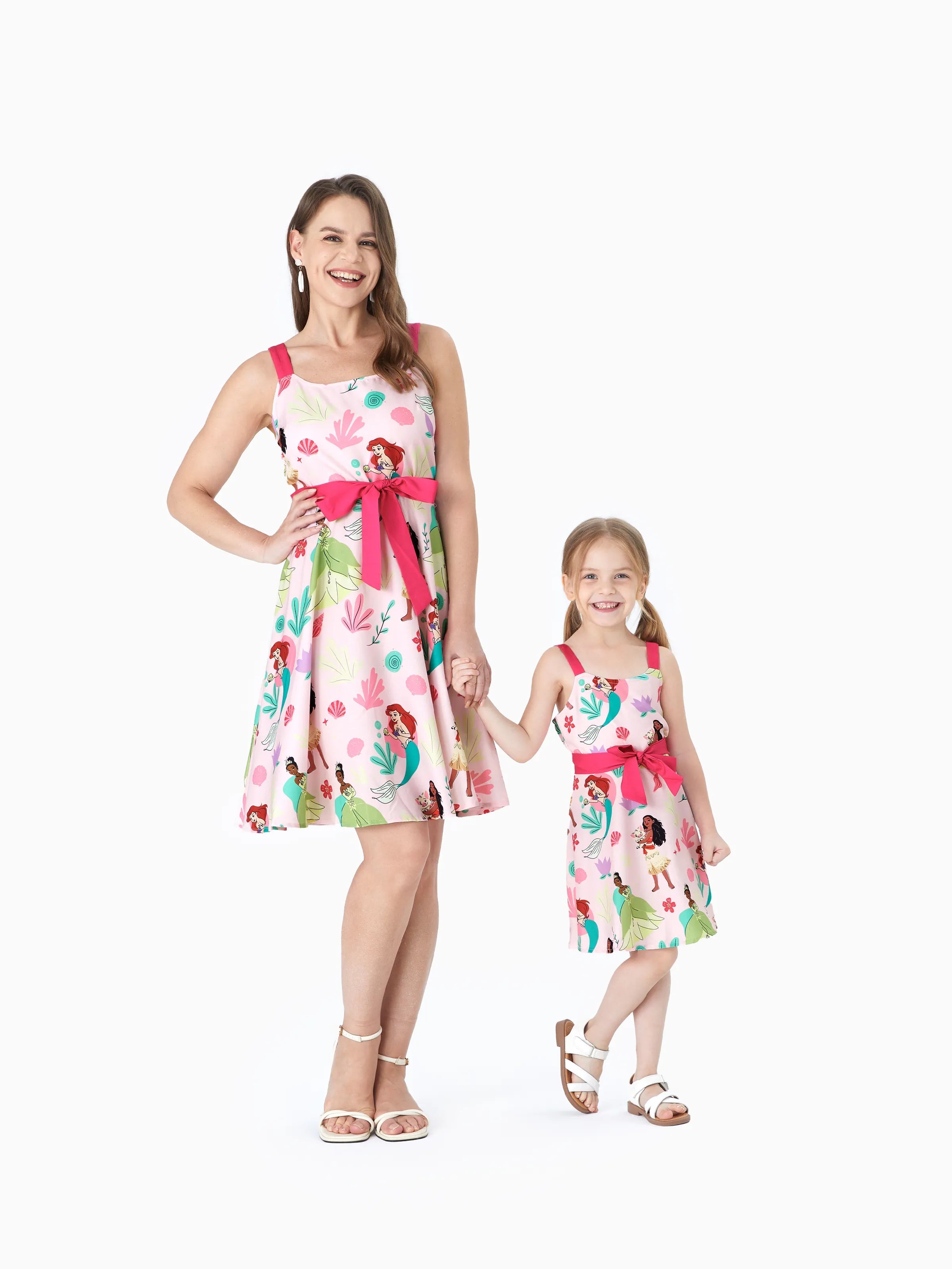 Disney Princess Mommy and Me Character and Floral Allover Print Dress