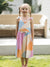 Toddler/Kid Girl Colorblock Sleeveless Strappy Dress Multi-color