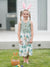 Toddler/Kid Girl Tropical Print Tank Bowknot Dress Green