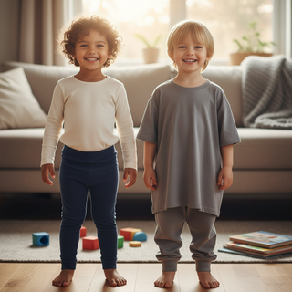 kids tight vs loose clothes preference sensory guide showing two children in snug and relaxed clothing