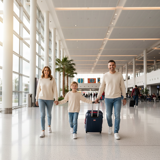 family airport outfit ideas comfy and cute coordinated casual look for parents and kids traveling together