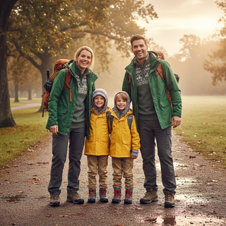 All-weather family outing outfits guide for parents dressing kids in layered outdoor clothing