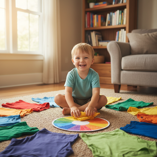Teaching kids to match clothes color wheel activity guide for parents of children ages 3-8
